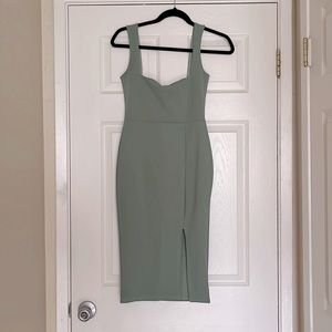 NastyGal Sage Green Bodycon Dress